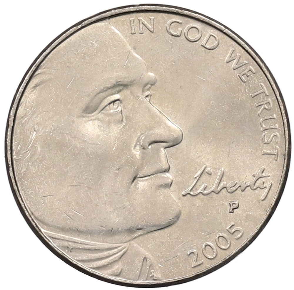 5 центов 2005 года P США «200 лет экспедиции Льюиса и Кларка — Выход к океану» — Фото №2