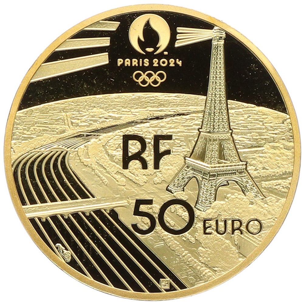 50 евро 2021 года Франция «XXXIII летние Олимпийские игры в Париже 2024 года — Большой дворец» — Фото №2