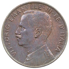 2 чентезимо 1915 года Италия — Фото №2