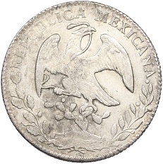8 реалов 1860 года Испанская Мексика — Фото №2