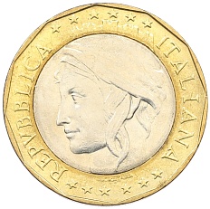 1000 лир 1997 года Италия — Фото №2