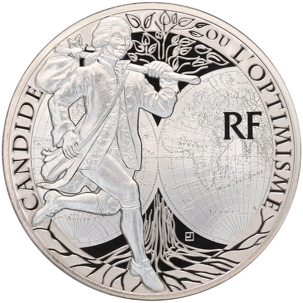 10 евро 2014 года Франция «Вольтер — Кандид или Оптимизм» — Фото №1