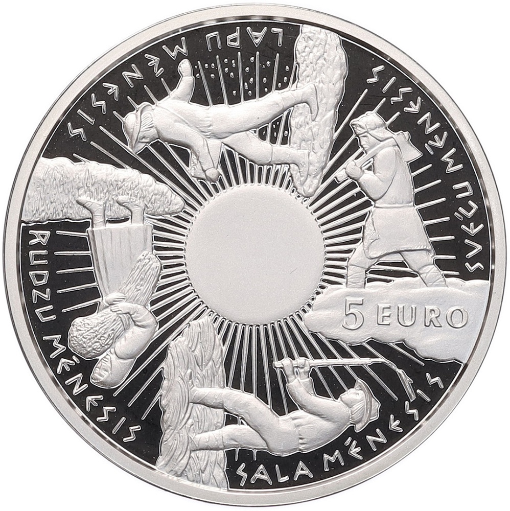 5 евро 2014 года Латвия «Времена года» — Фото №1