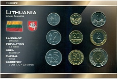 Набор монет 1991-2010 года Литва — Фото №1