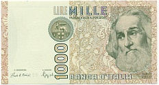 1000 лир 1988 года Италия — Фото №1