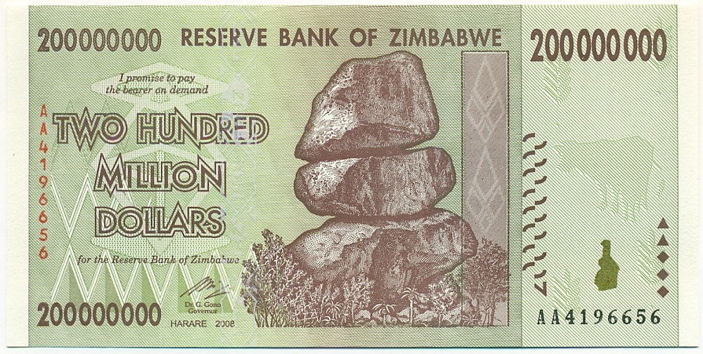 200 миллионов долларов 2008 года Зимбабве — Фото №1