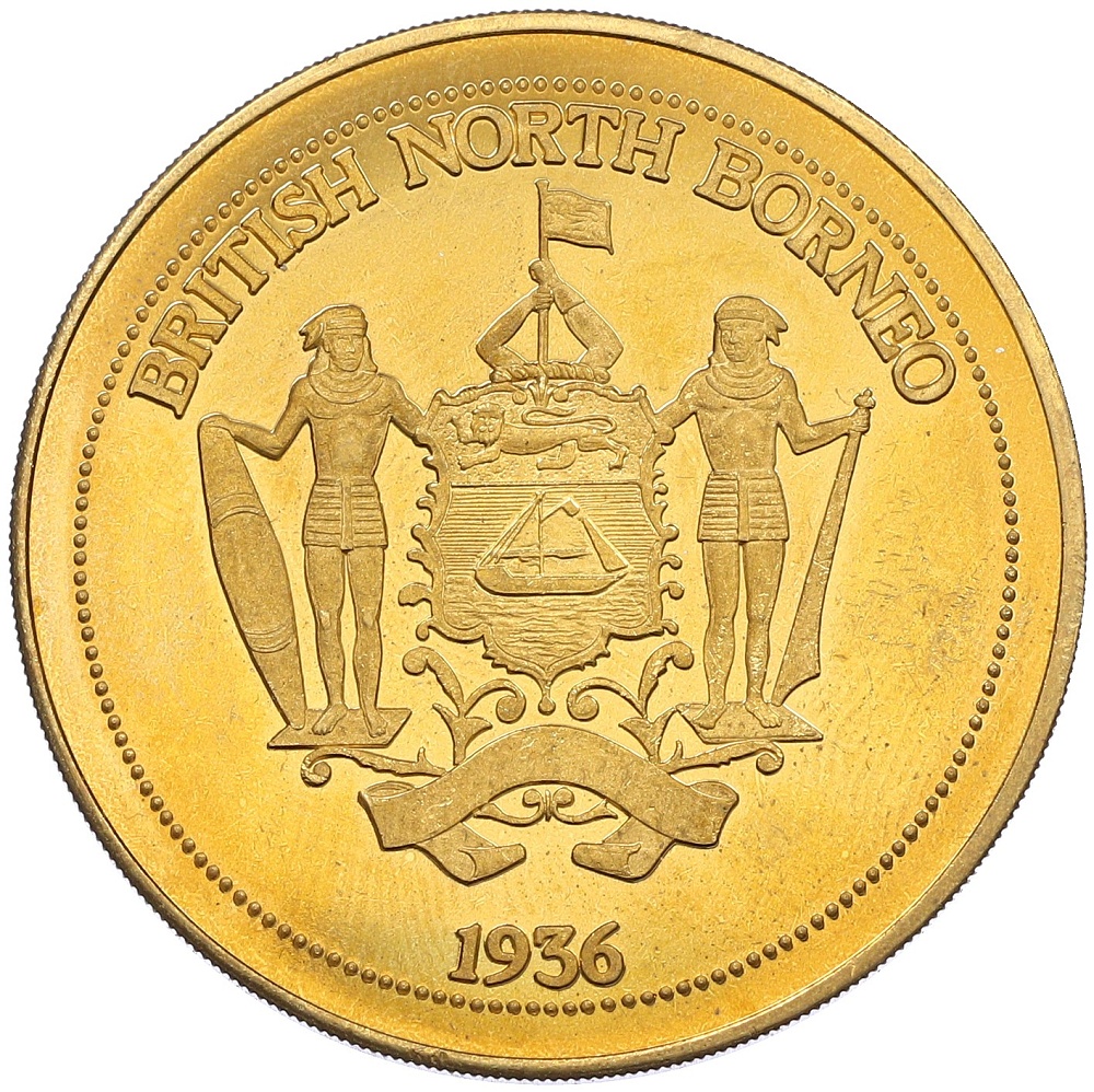 1 крона 1936 года Британское Северное Борнео — Эдуард VIII (Unsusual) — Фото №1
