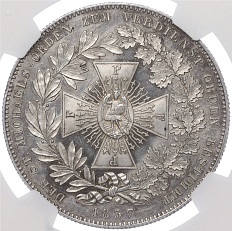 1 талер 1837 года Бавария «Орден Святого Михаила как орден за заслуги» — в слабе NGC (MS62) — Фото №1
