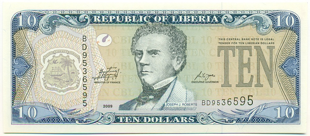 10 долларов 2009 года Либерия — Фото №1