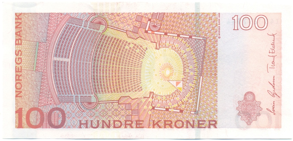 100 крон 2010 года Норвегия — Фото №2