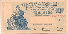 1 песо 1948 года Аргентина — Фото №1