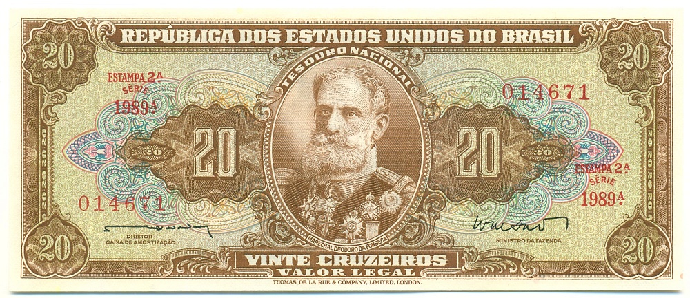20 крузейро 1962 года Бразилия — Фото №1