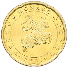 20 евроцентов 2001 года Монако — Фото №1
