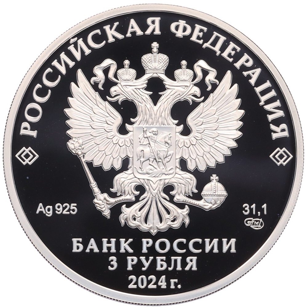 3 рубля 2024 года СПМД «Год семьи» — Фото №2