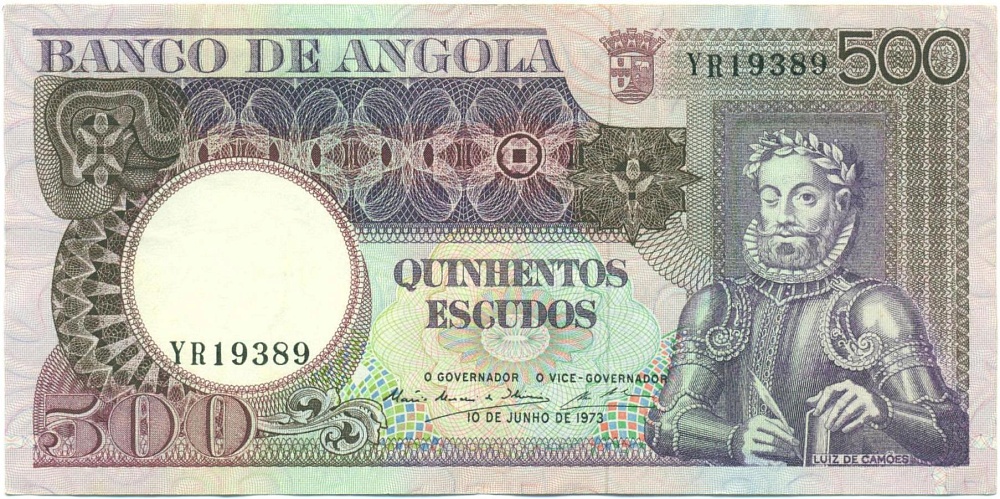 500 эскудо 1973 года Ангола — Фото №1