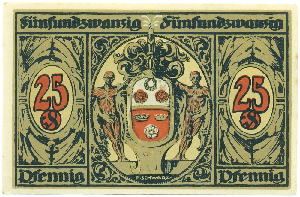 25 пфеннигов 1921 года Германия — город Кронах (Нотгельд) — Фото №2