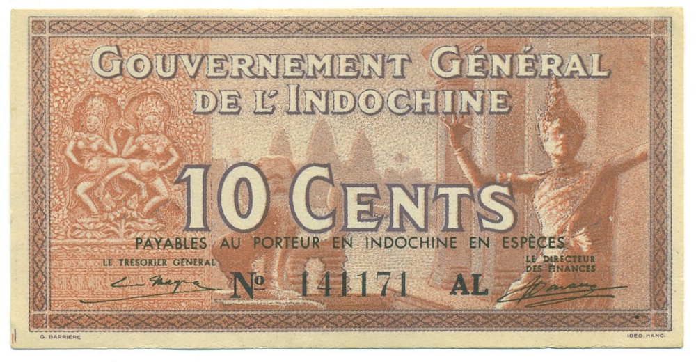 10 центов 1939 года Французский Индокитай — Фото №1