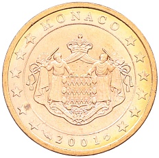 2 евроцента 2001 года Монако — Фото №1