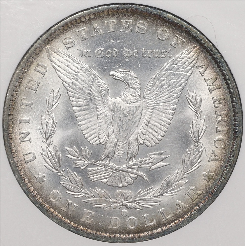 1 доллар 1884 года О США «Доллар Моргана» в слабе NGC (MS63) — Фото №2