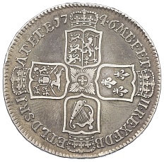 1/2 кроны 1746 года Великобритания (Георг II) — Фото №2