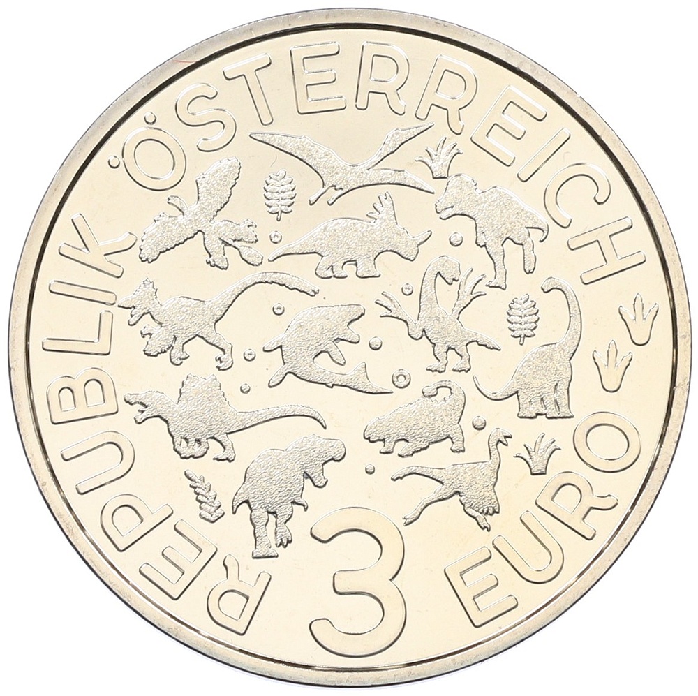 3 евро 2021 года Австрия «Супер динозавры — Теризинозавр» — Фото №2