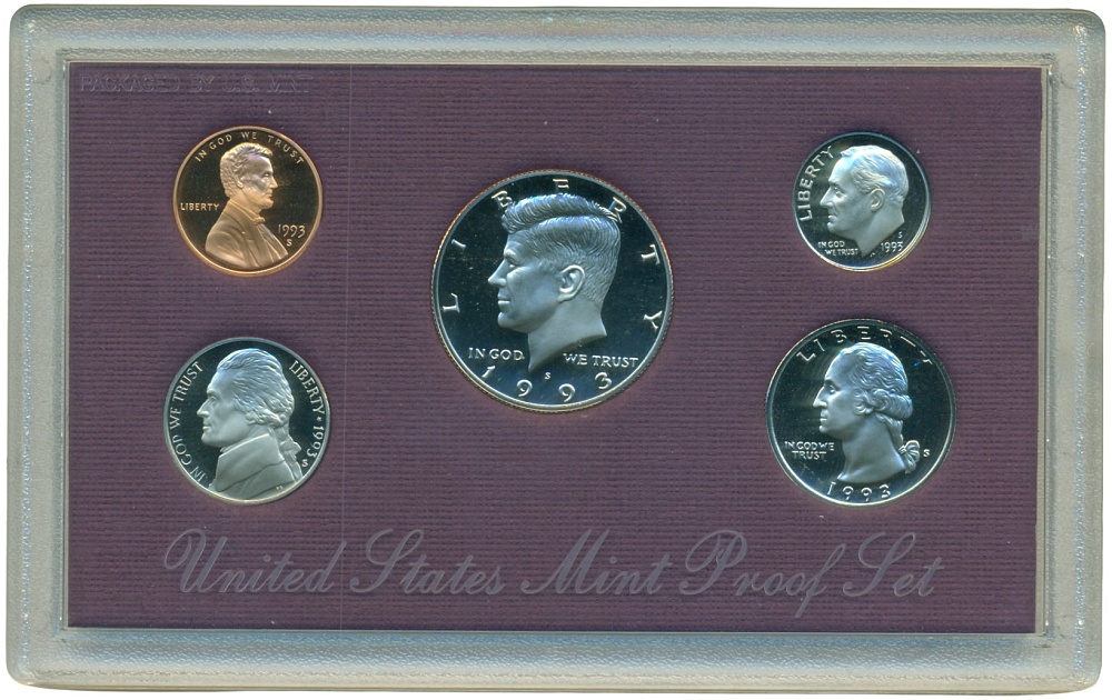Годовой набор монет 1993 года S США — Фото №1