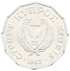 1/2 цента 1983 года Кипр — Фото №2