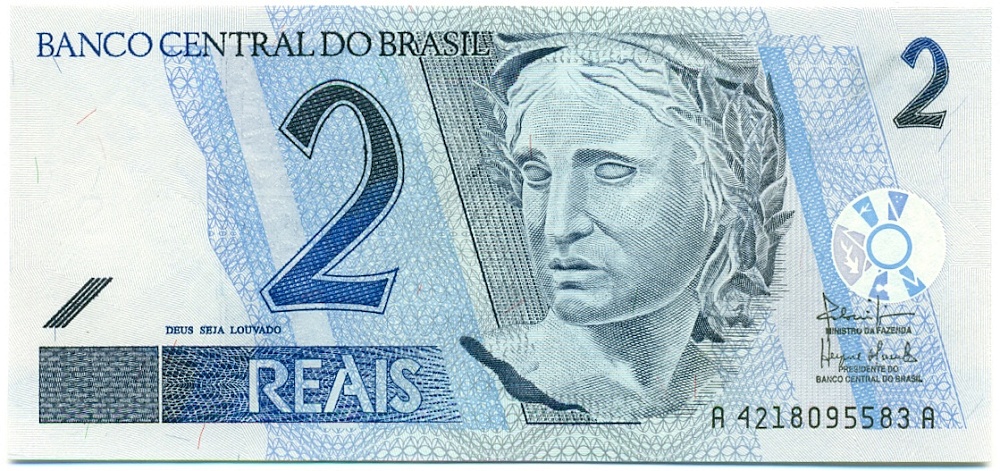 2 реала 2003 года Бразилия — Фото №1