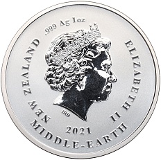 1 доллар 2021 года Новая Зеландия «Властелин колец (20 лет Братству кольца) — Фродо Бэггинс» — Фото №2