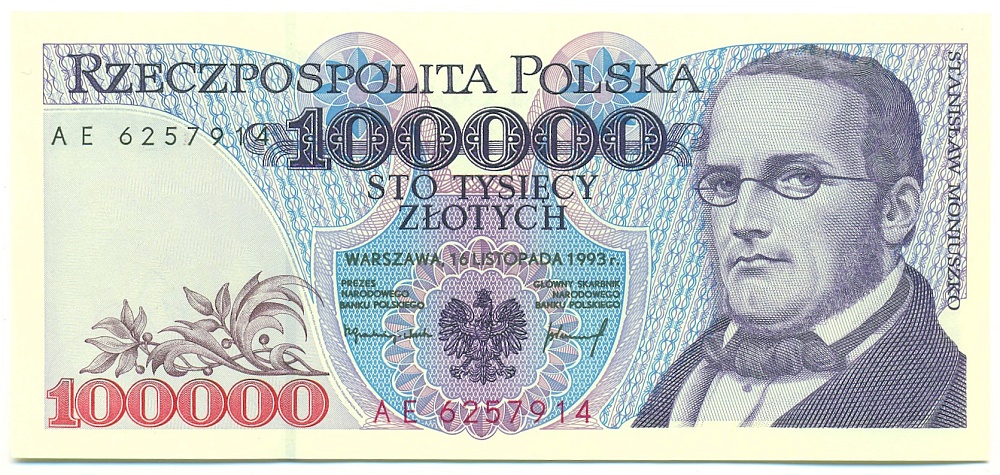 100000 злотых 1993 года Польша — Фото №1