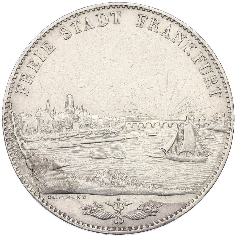 2 талера 1841 года Франкфурт — Фото №1
