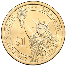 1 доллар 2014 года (D) США «32-й президент США Франклин Рузвельт» — Фото №2