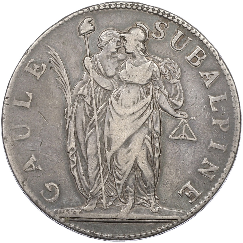 5 франков 1801 года (LAN 10) Пьемонт (Субальпийская республика) — Фото №1