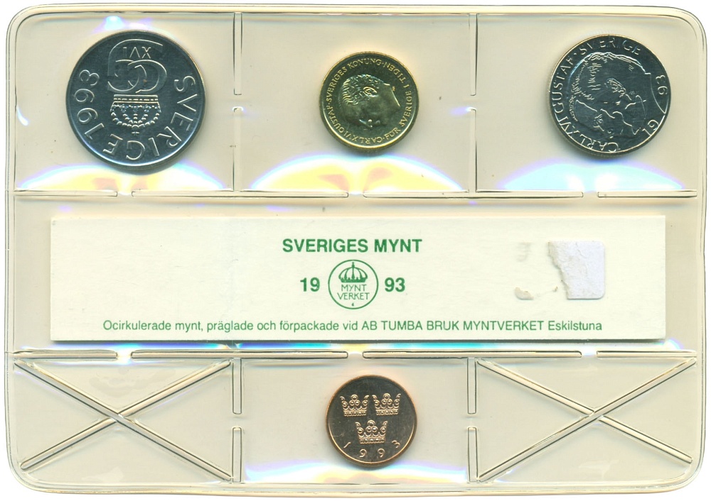 Годовой набор монет 1993 года Швеция — Фото №2