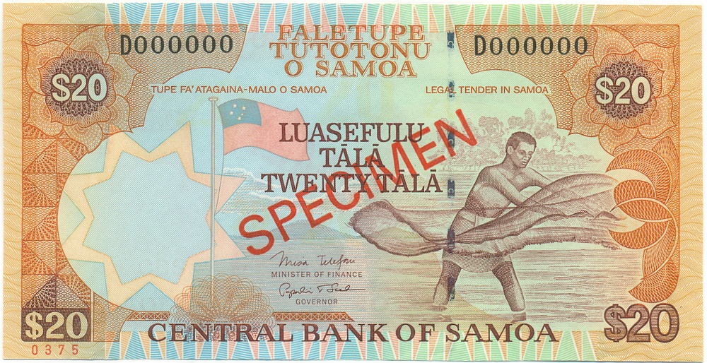 20 тала 2002 года Самоа (ОБРАЗЕЦ) — Фото №1
