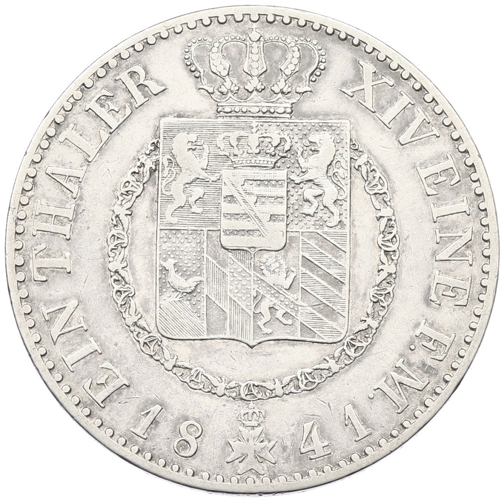 1 талер 1841 года Саксен-Веймар-Айзенах — Фото №2