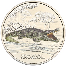 3 евро 2017 года Австрия «Животные со всего мира — Крокодил» — Фото №1