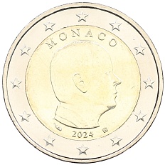 2 евро 2024 года Монако — Фото №1