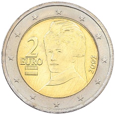 2 евро 2002 года Австрия — Фото №1