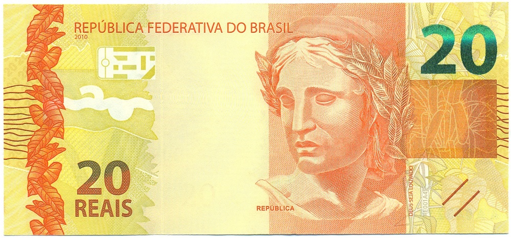 20 реалов 2010 года Бразилия — Фото №1