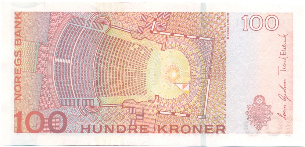 100 крон 2010 года Норвегия — Фото №2