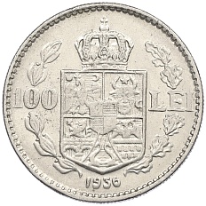 100 лей 1936 года Румыния — Фото №1