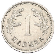 1 марка 1921 года Финляндия — Фото №2