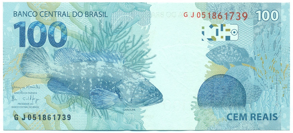 100 реалов 2010 года Бразилия — Фото №2