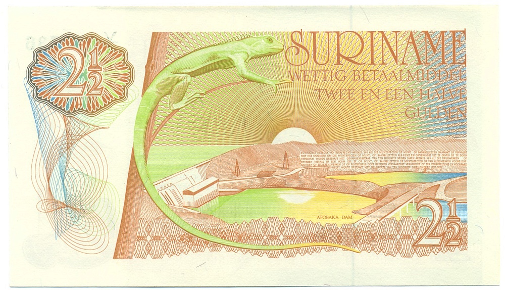 2 1/2 гульдена 1985 года Суринам — Фото №2