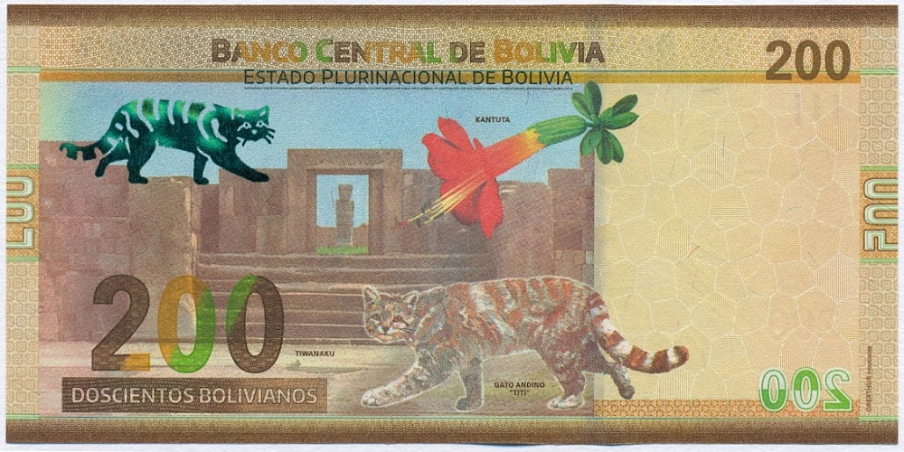 200 боливиано 1986 года Боливия — Фото №2