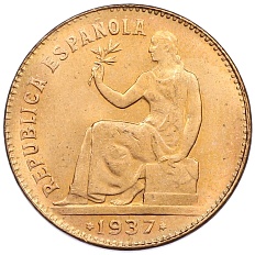 50 сентимо 1937 года Испания — Фото №1