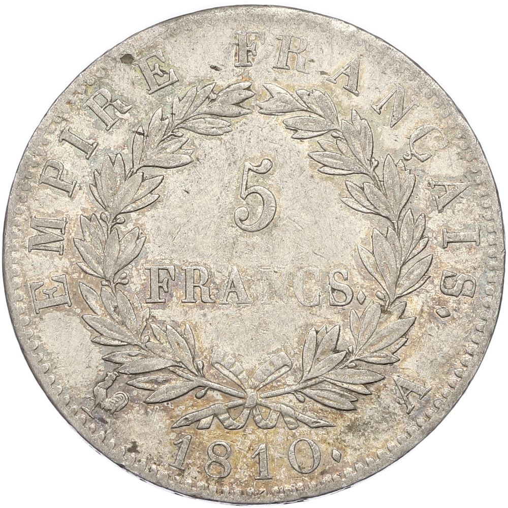5 франков 1810 года A Франция (Наполеон I) — Фото №1
