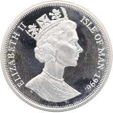 1 крона 1996 года Остров Мэн «Изобретения современного мира — Томас Эдисон, электрическая лампочка» — Фото №2