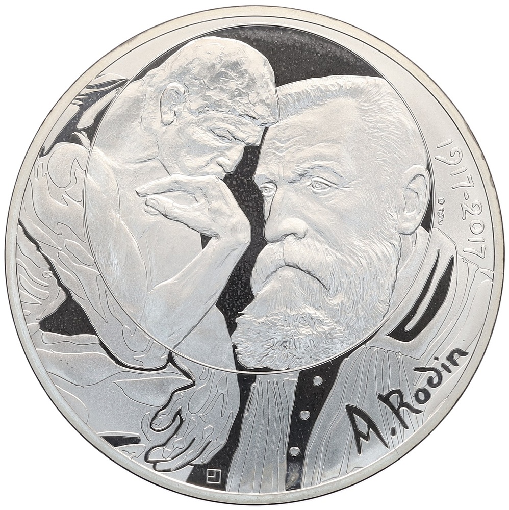 100 евро 2017 года Франция «100 лет со дня смерти Огюста Родена» — Фото №1